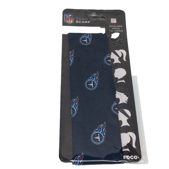 NFL Team Tennessee Titans Gaiter Unisex Multi Use Scarf Mini Print Logo Gameday - Picture 2 of 10